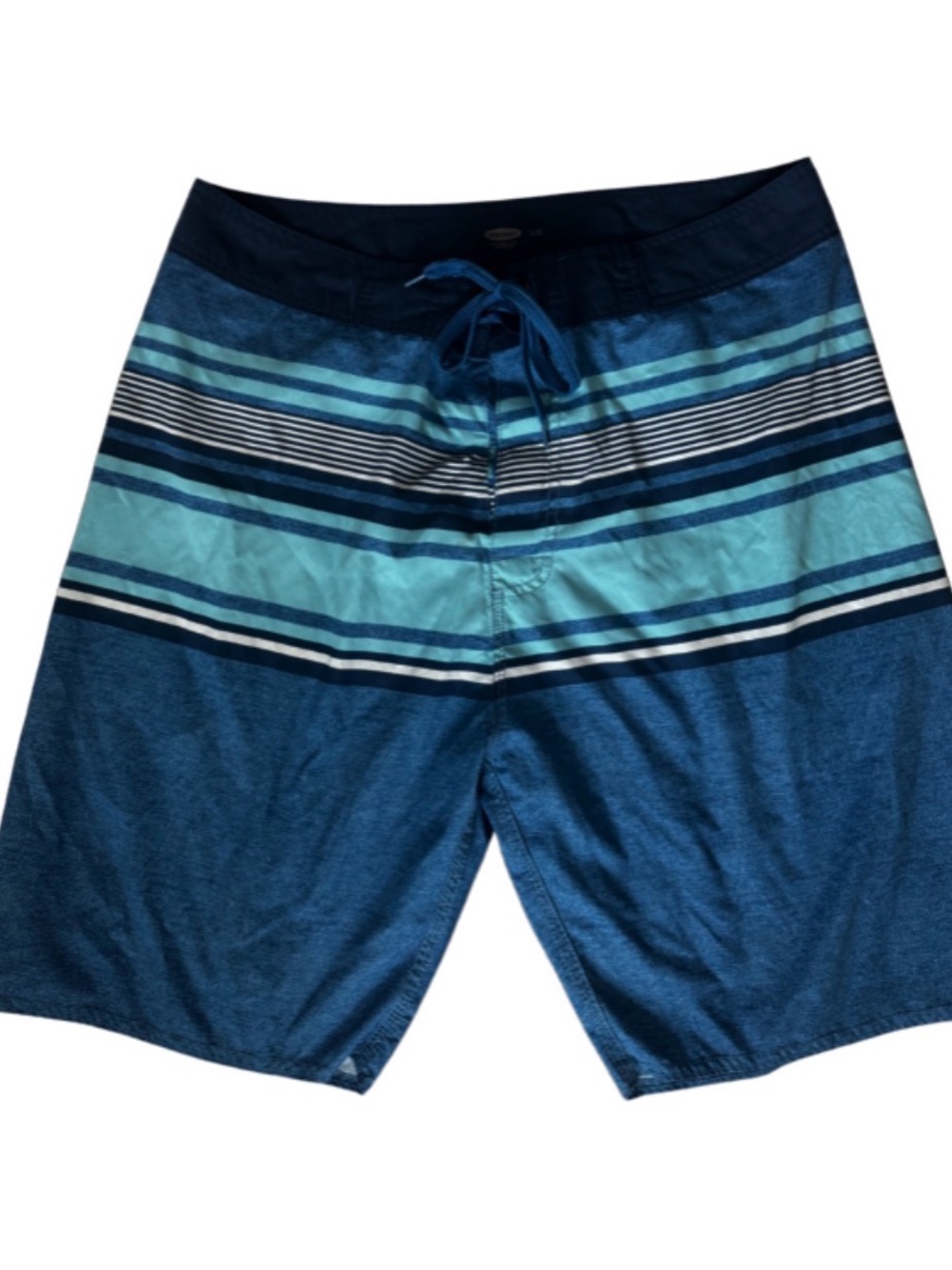 Men's Blue Striped Swim Trunks old navy large